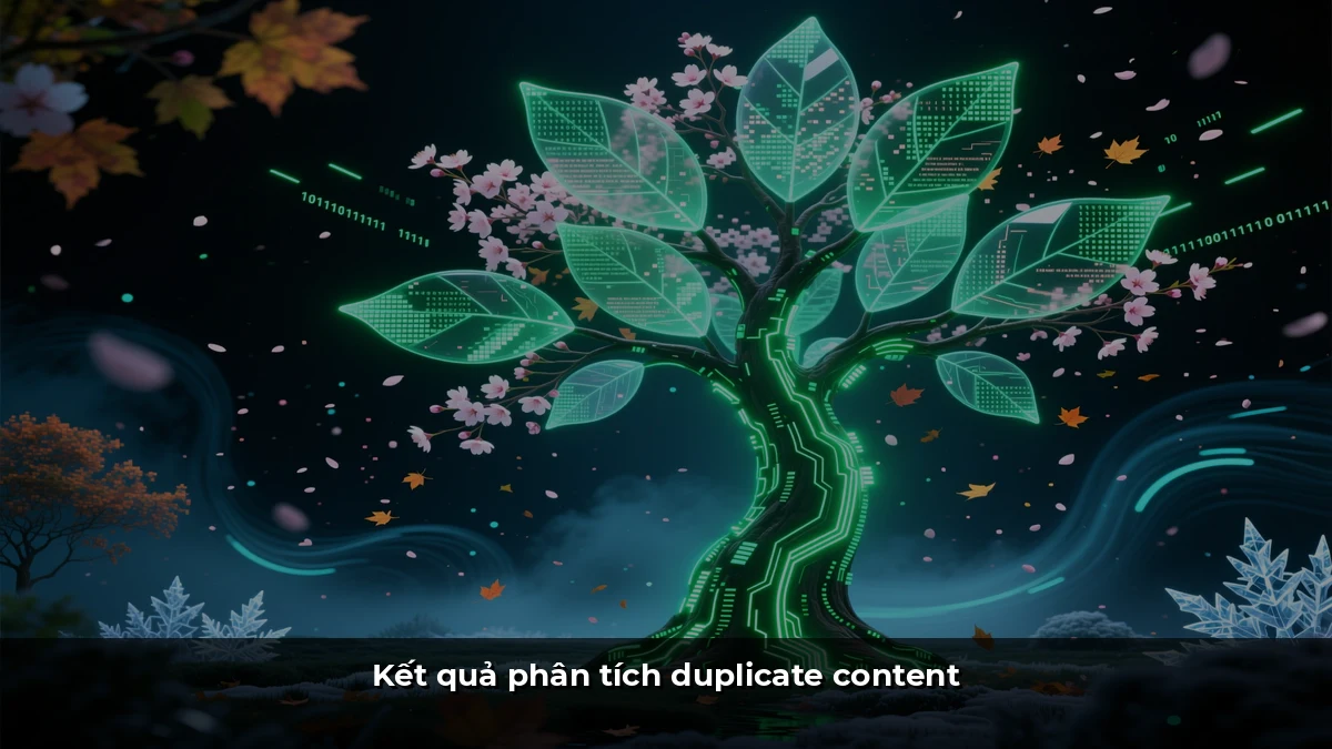 Kết quả phân tích duplicate content