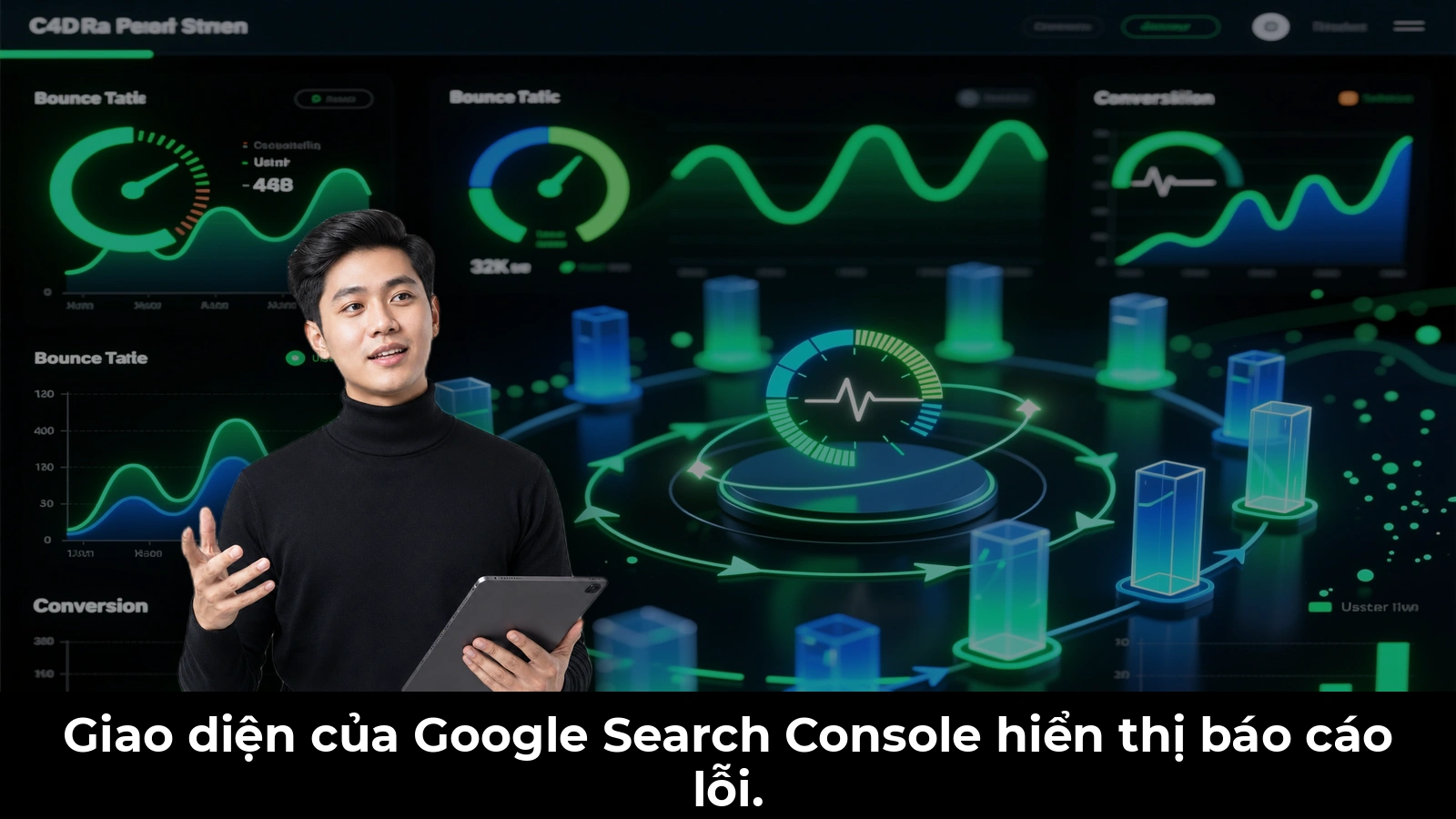 Giao diện của Google Search Console hiển thị báo cáo lỗi.