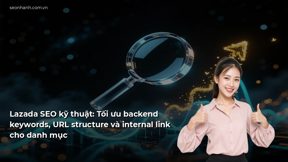 Lazada SEO kỹ thuật: Tối ưu backend keywords, URL structure và internal link cho danh mục