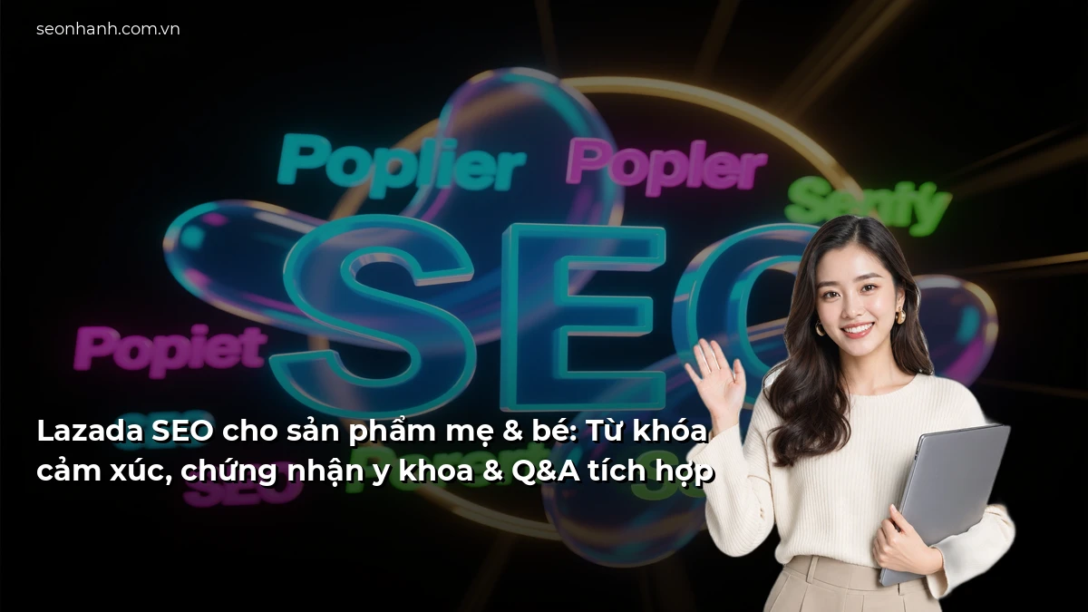 Lazada SEO cho sản phẩm mẹ & bé: Từ khóa cảm xúc, chứng nhận y khoa & Q&A tích hợp