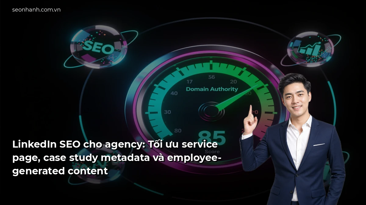LinkedIn SEO cho agency: Tối ưu service page, case study metadata và employee-generated content