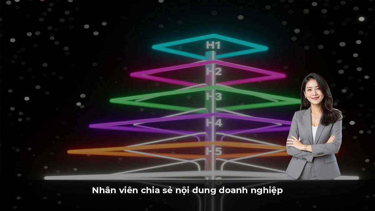 Nhân viên chia sẻ nội dung doanh nghiệp