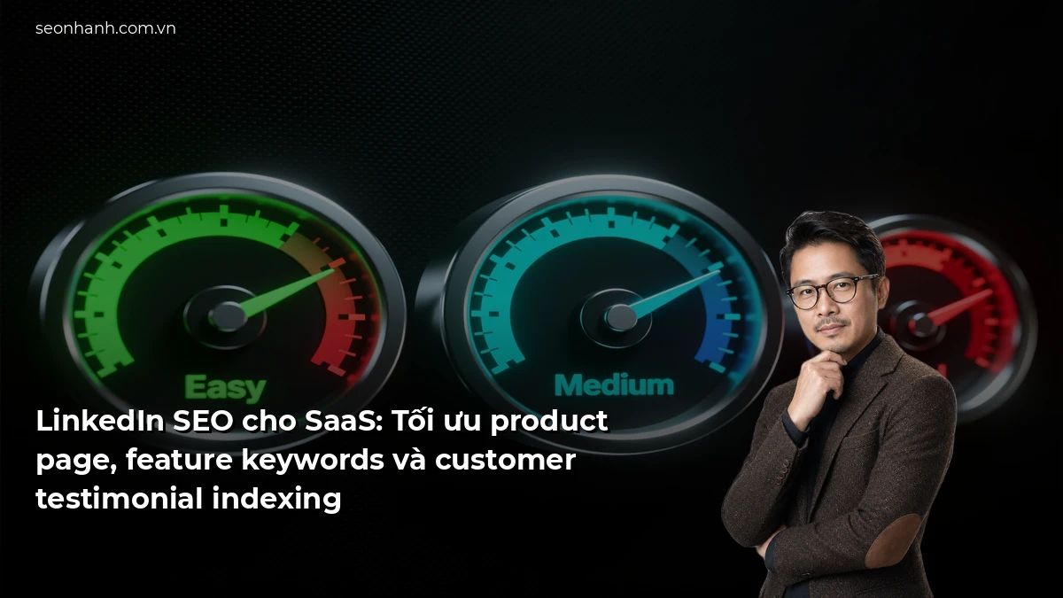 LinkedIn SEO cho SaaS: Tối ưu product page, feature keywords và customer testimonial indexing