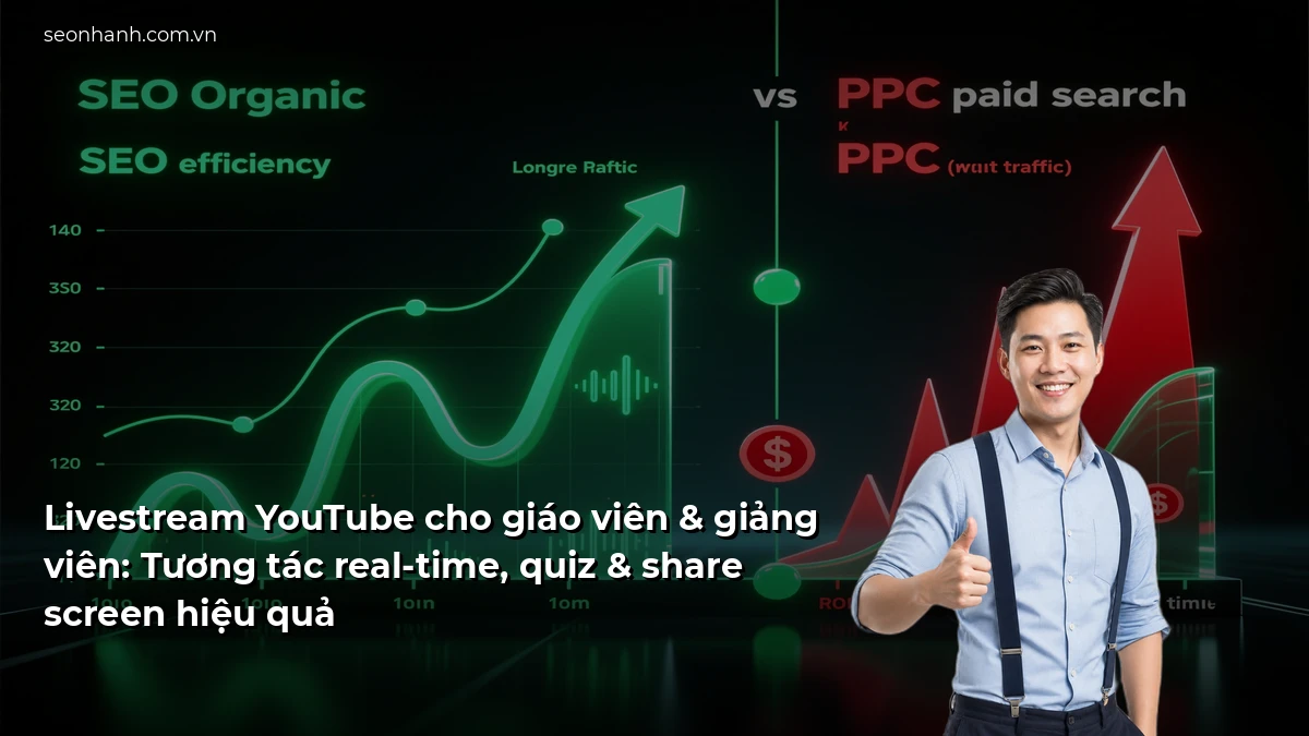 Livestream YouTube cho giáo viên & giảng viên: Tương tác real-time, quiz & share screen hiệu quả