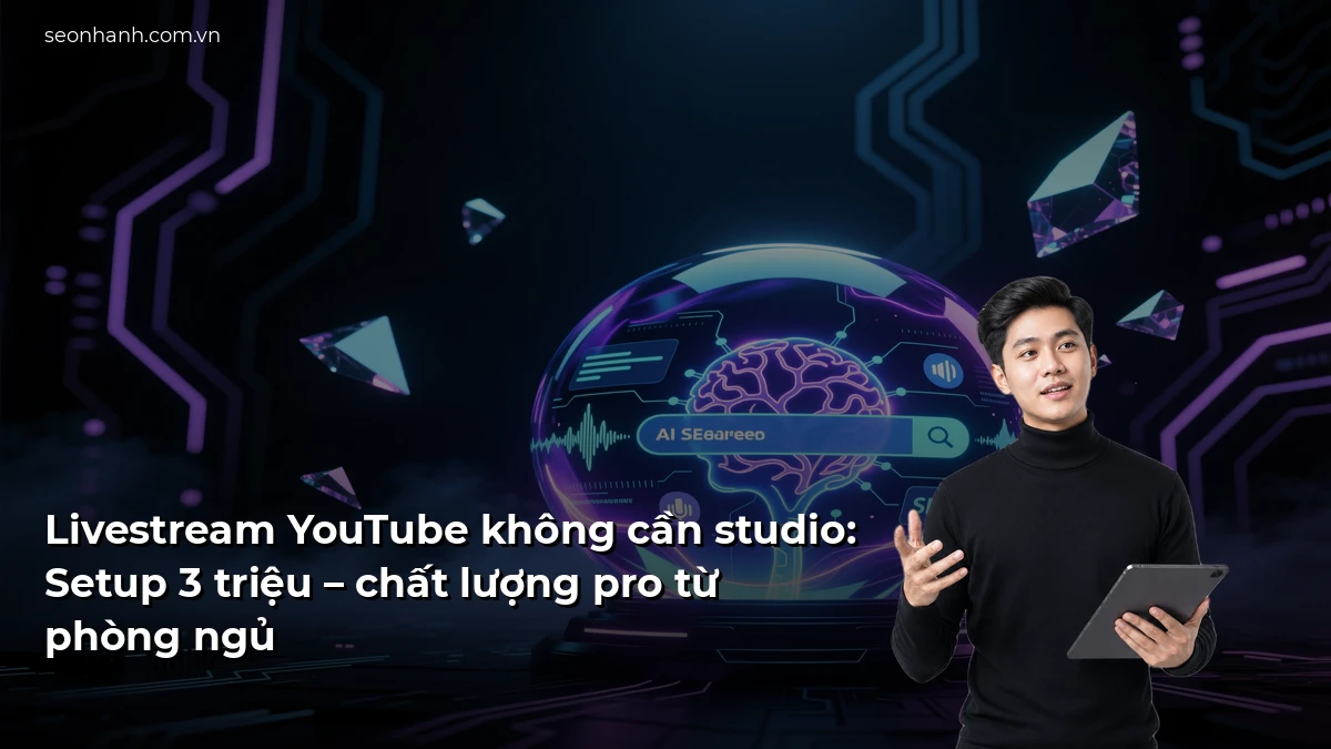 Livestream YouTube không cần studio: Setup 3 triệu – chất lượng pro từ phòng ngủ
