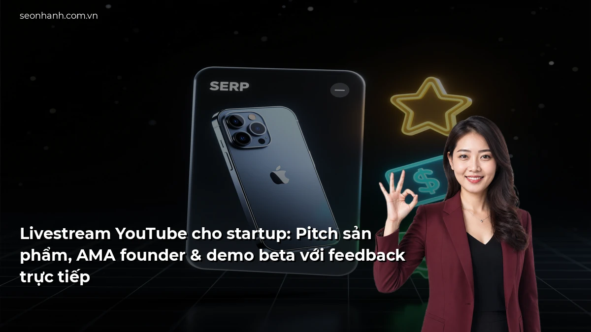 Livestream YouTube cho startup: Pitch sản phẩm, AMA founder & demo beta với feedback trực tiếp