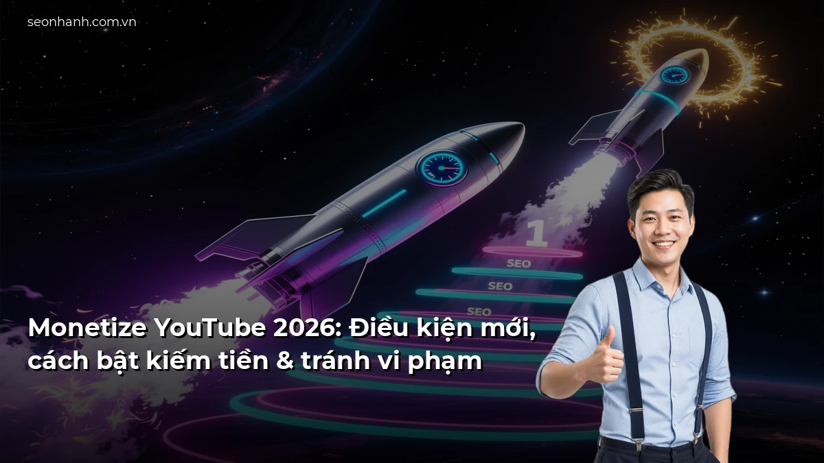 Monetize YouTube 2026: Điều kiện mới, cách bật kiếm tiền & tránh vi phạm