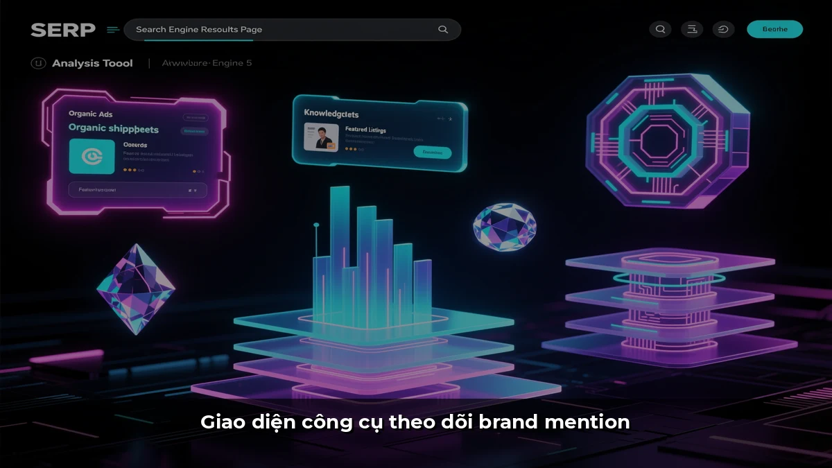Giao diện công cụ theo dõi brand mention