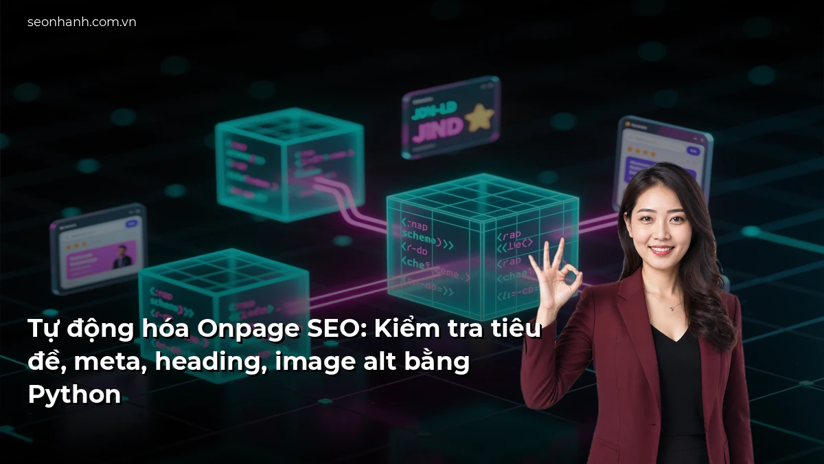 Tự động hóa Onpage SEO: Kiểm tra tiêu đề, meta, heading, image alt bằng Python