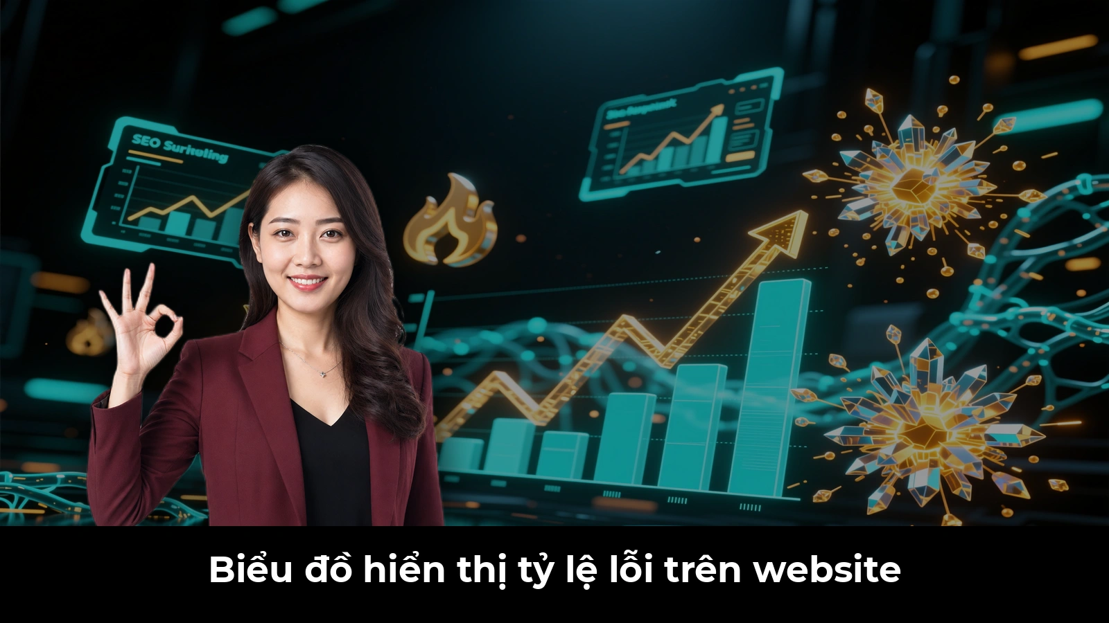 Biểu đồ hiển thị tỷ lệ lỗi trên website