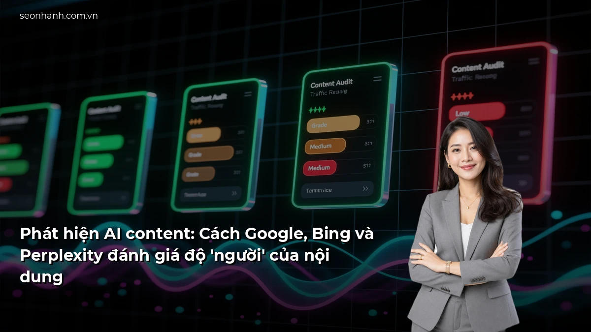 Phát hiện AI content: Cách Google, Bing và Perplexity đánh giá độ 'người' của nội dung