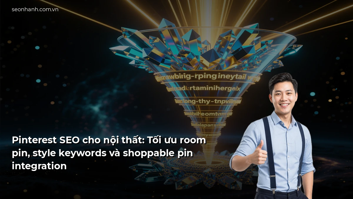Pinterest SEO cho nội thất: Tối ưu room pin, style keywords và shoppable pin integration