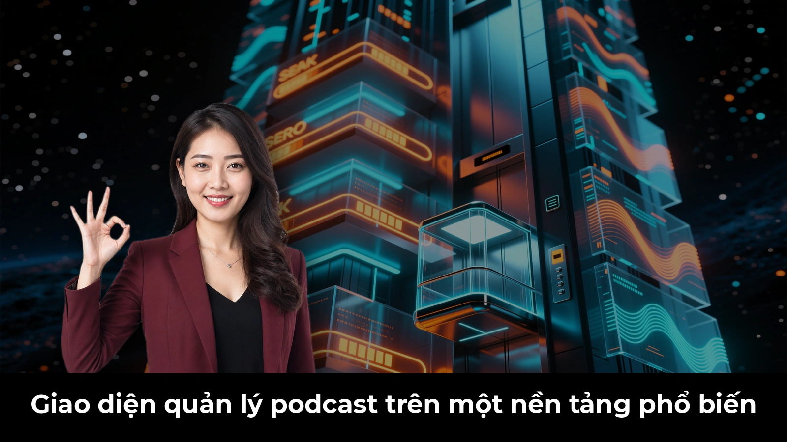 Giao diện quản lý podcast trên một nền tảng phổ biến