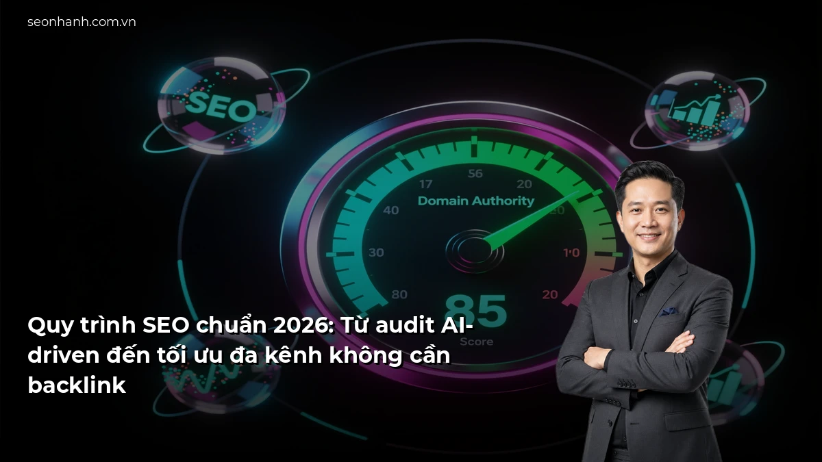 Quy trình SEO chuẩn 2026: Từ audit AI-driven đến tối ưu đa kênh không cần backlink