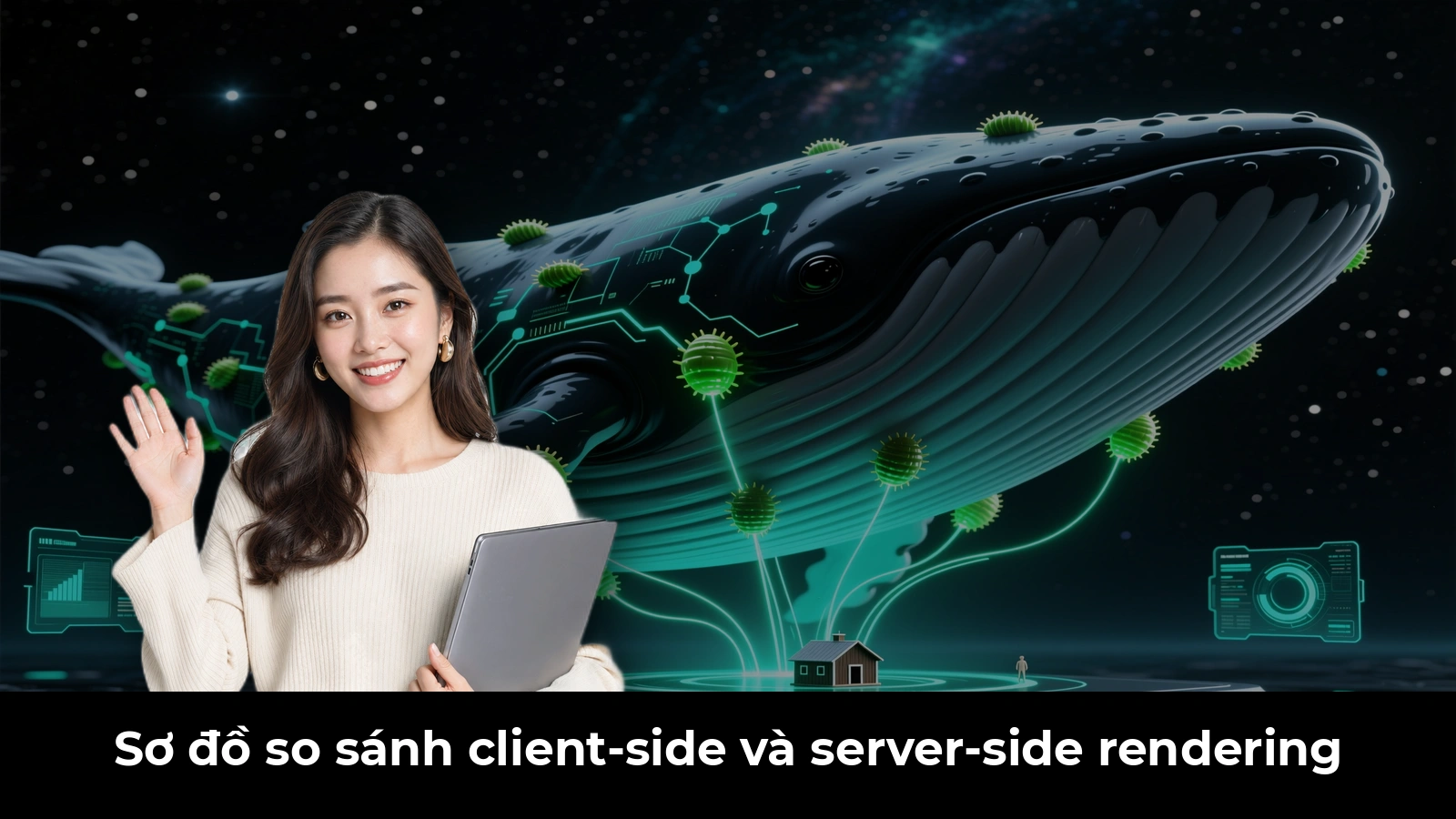 Sơ đồ so sánh client-side và server-side rendering