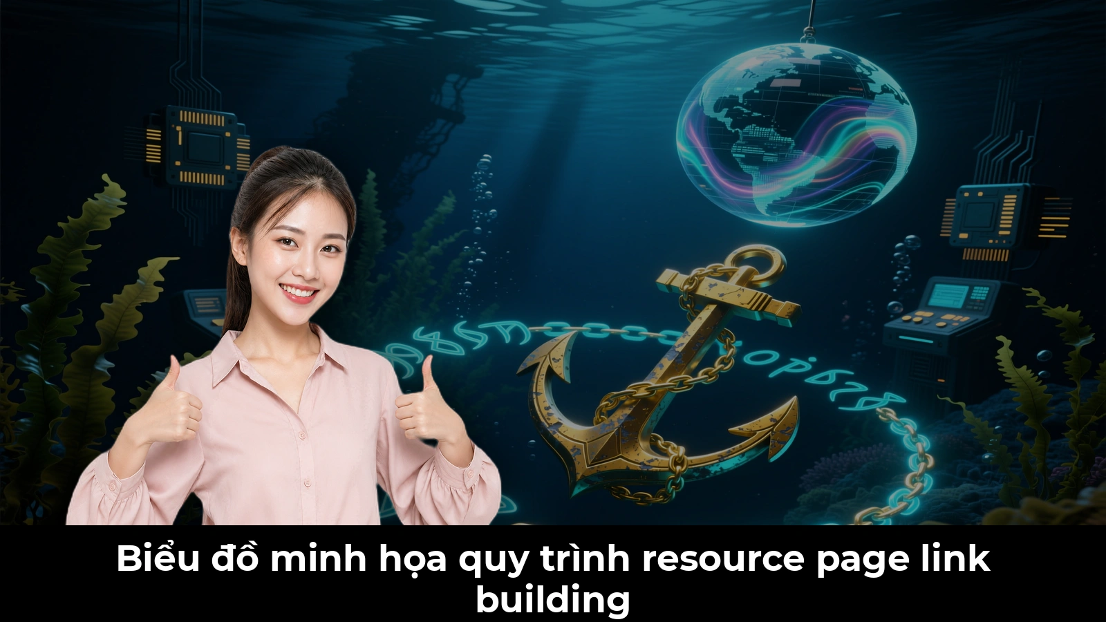 Biểu đồ minh họa quy trình resource page link building