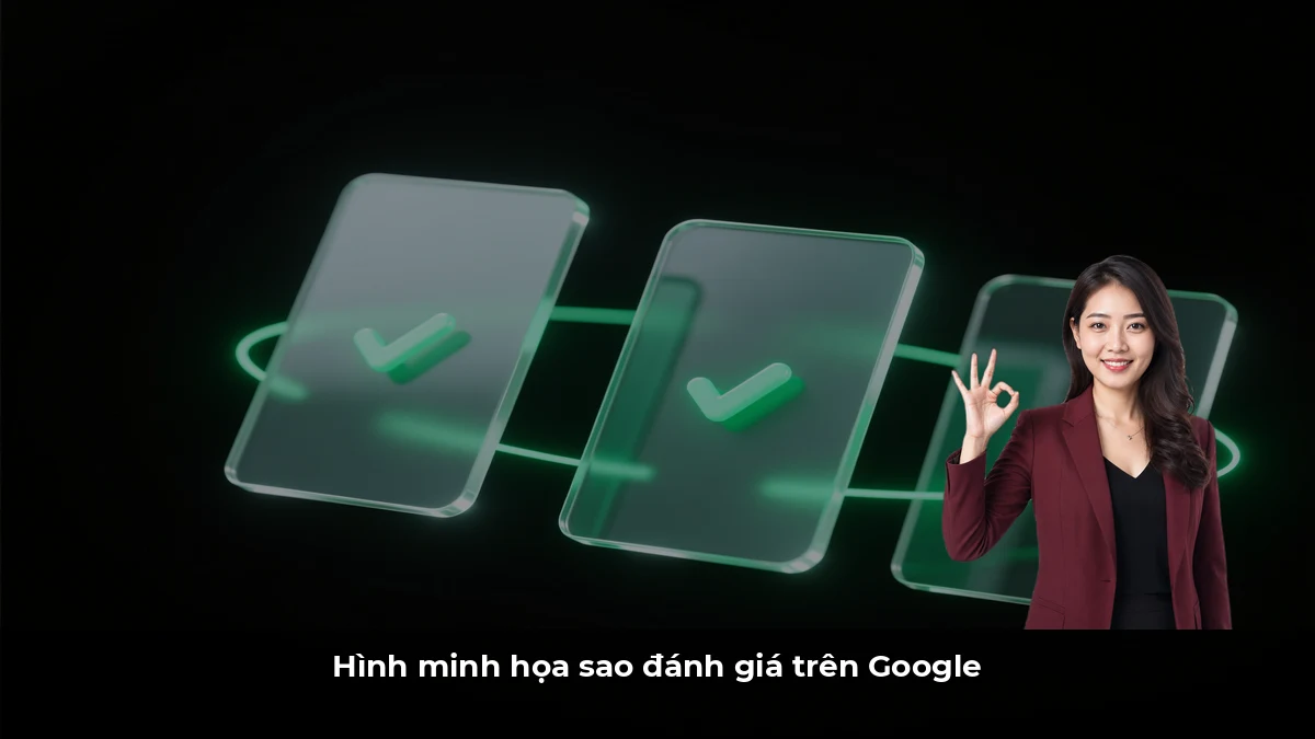 Hình minh họa sao đánh giá trên Google