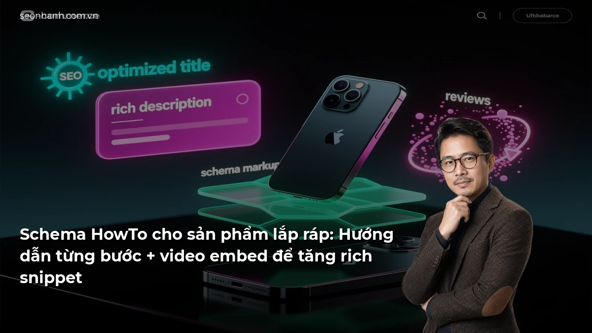 Schema HowTo cho sản phẩm lắp ráp: Hướng dẫn từng bước + video embed để tăng rich snippet