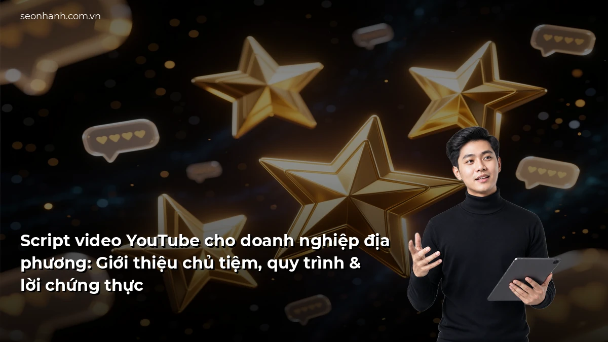 Script video YouTube cho doanh nghiệp địa phương: Giới thiệu chủ tiệm, quy trình & lời chứng thực