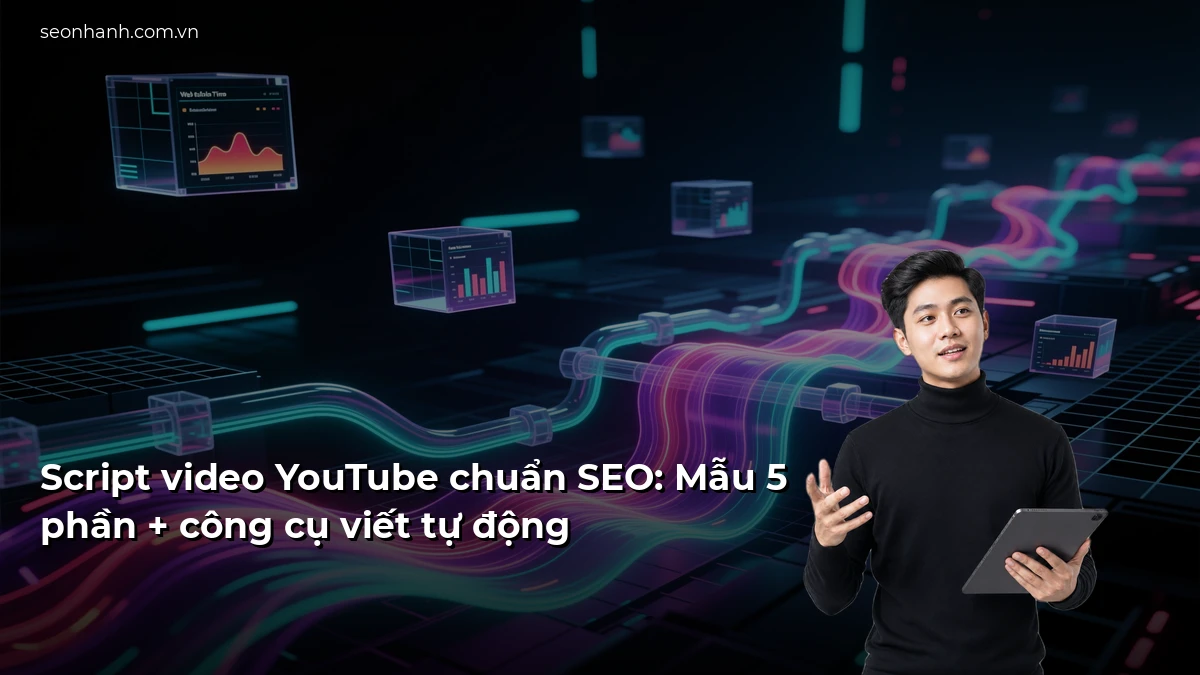 Script video YouTube chuẩn SEO: Mẫu 5 phần + công cụ viết tự động