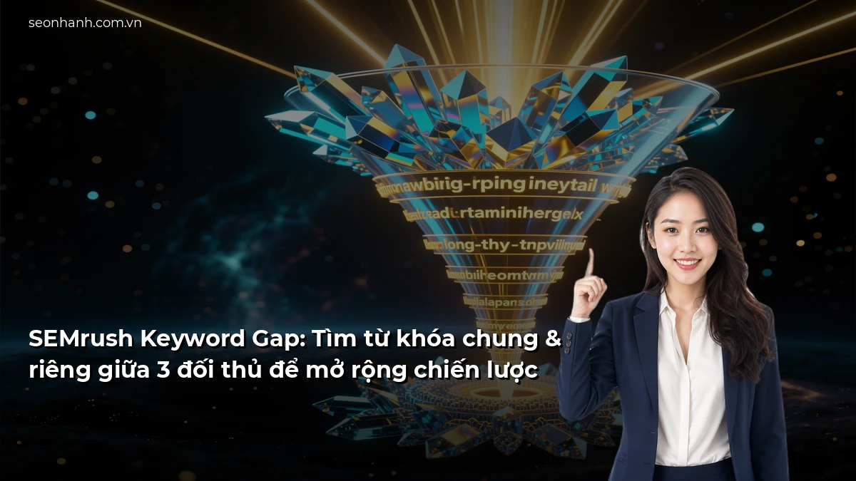 SEMrush Keyword Gap: Tìm từ khóa chung & riêng giữa 3 đối thủ để mở rộng chiến lược