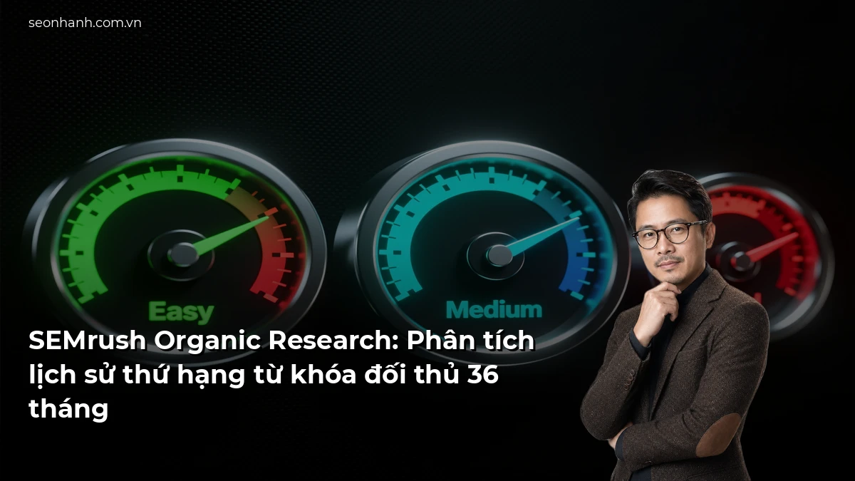 SEMrush Organic Research: Phân tích lịch sử thứ hạng từ khóa đối thủ 36 tháng