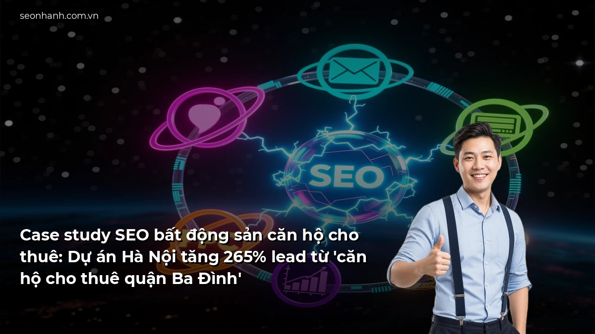 Case study SEO bất động sản căn hộ cho thuê: Dự án Hà Nội tăng 265% lead từ 'căn hộ cho thuê quận Ba Đình'