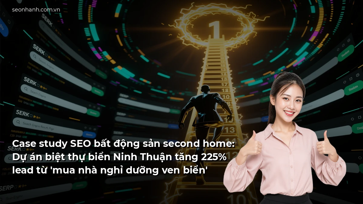 Case study SEO bất động sản second home: Dự án biệt thự biển Ninh Thuận tăng 225% lead từ 'mua nhà nghỉ dưỡng ven biển'