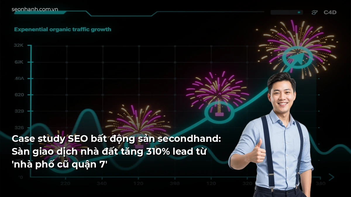 Case study SEO bất động sản secondhand: Sàn giao dịch nhà đất tăng 310% lead từ 'nhà phố cũ quận 7'