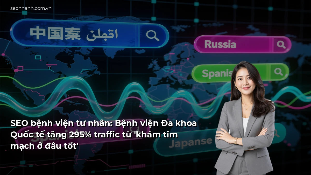 SEO bệnh viện tư nhân: Bệnh viện Đa khoa Quốc tế tăng 295% traffic từ 'khám tim mạch ở đâu tốt'