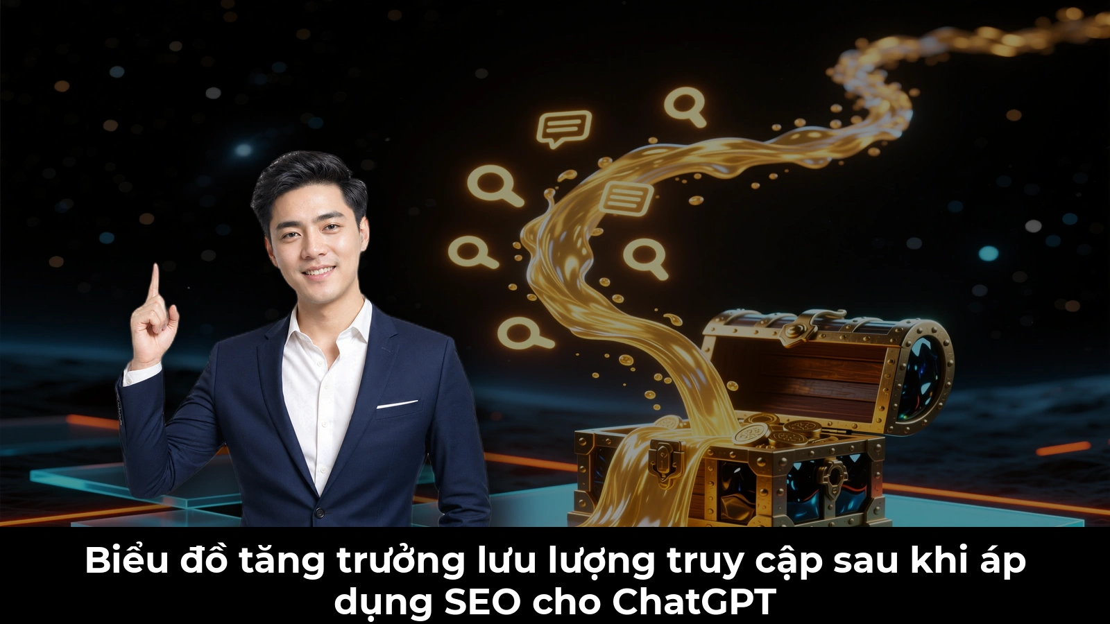 Biểu đồ tăng trưởng lưu lượng truy cập sau khi áp dụng SEO cho ChatGPT