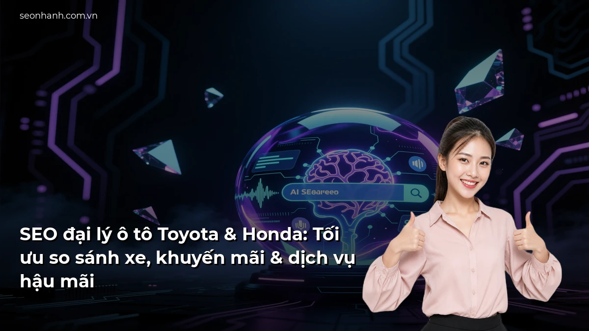 SEO đại lý ô tô Toyota & Honda: Tối ưu so sánh xe, khuyến mãi & dịch vụ hậu mãi