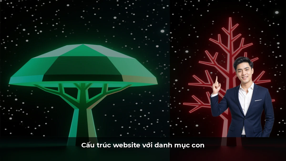 Cấu trúc website với danh mục con