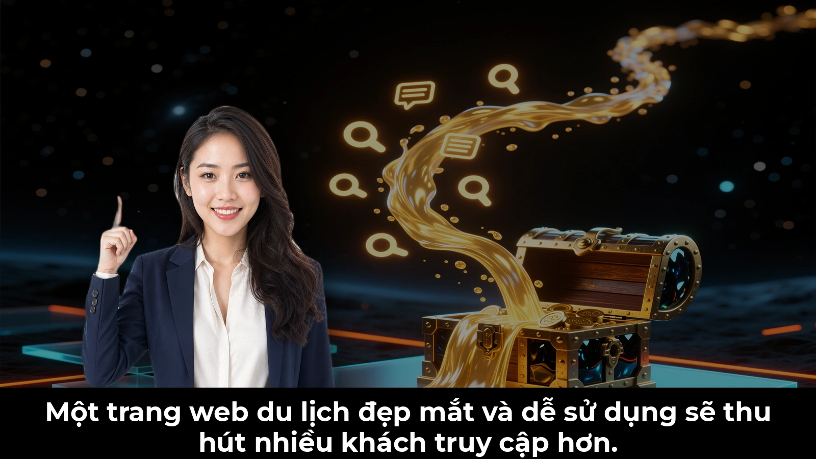 Một trang web du lịch đẹp mắt và dễ sử dụng sẽ thu hút nhiều khách truy cập hơn.