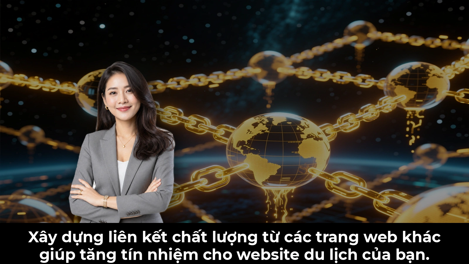 Xây dựng liên kết chất lượng từ các trang web khác giúp tăng tín nhiệm cho website du lịch của bạn.