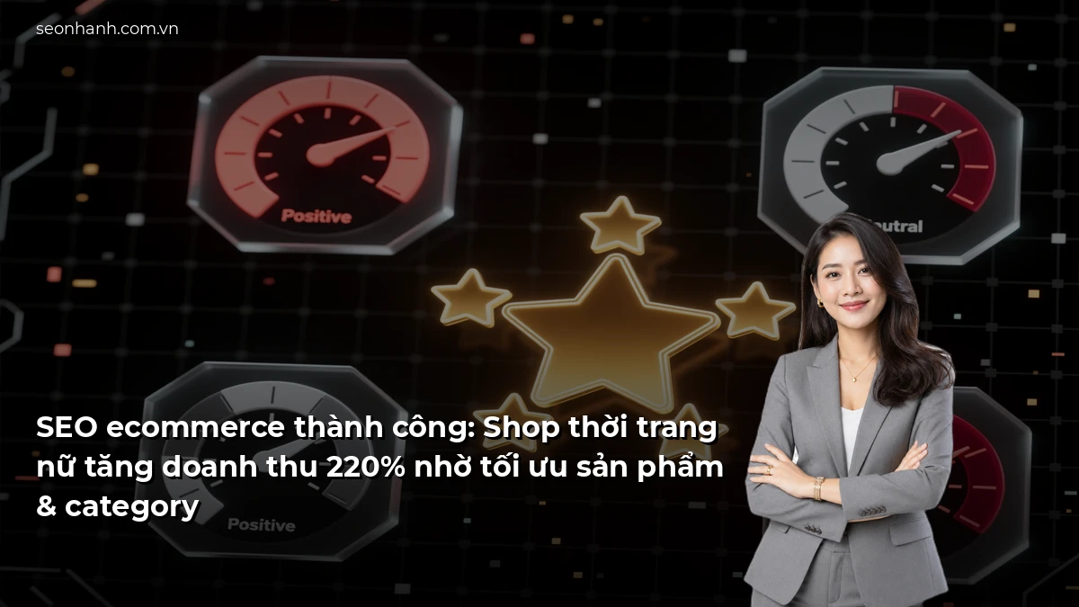 SEO ecommerce thành công: Shop thời trang nữ tăng doanh thu 220% nhờ tối ưu sản phẩm & category