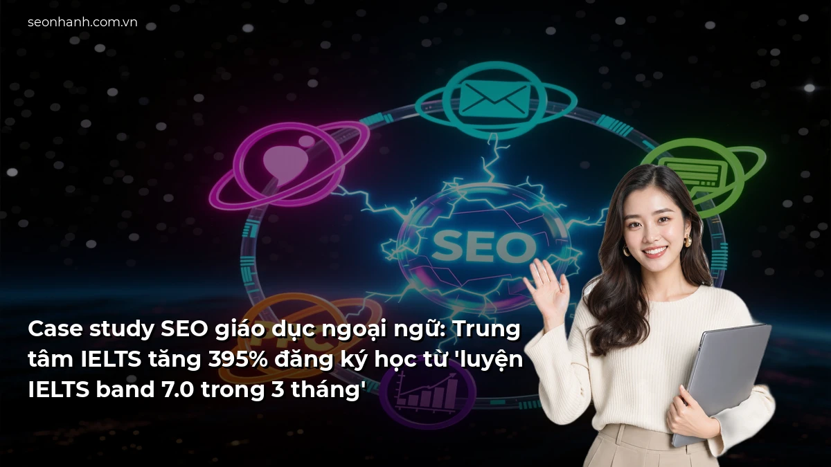 Case study SEO giáo dục ngoại ngữ: Trung tâm IELTS tăng 395% đăng ký học từ 'luyện IELTS band 7.0 trong 3 tháng'