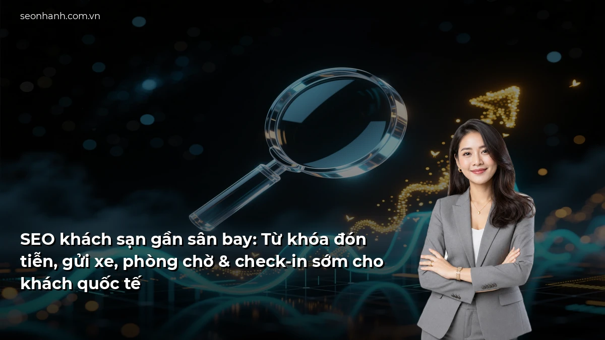 SEO khách sạn gần sân bay: Từ khóa đón tiễn, gửi xe, phòng chờ & check-in sớm cho khách quốc tế