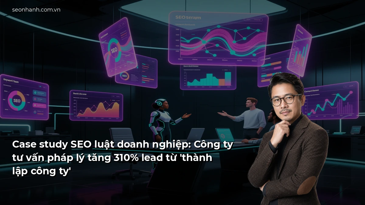 Case study SEO luật doanh nghiệp: Công ty tư vấn pháp lý tăng 310% lead từ 'thành lập công ty'