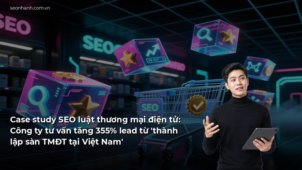 Case study SEO luật thương mại điện tử: Công ty tư vấn tăng 355% lead từ 'thành lập sàn TMĐT tại Việt Nam'