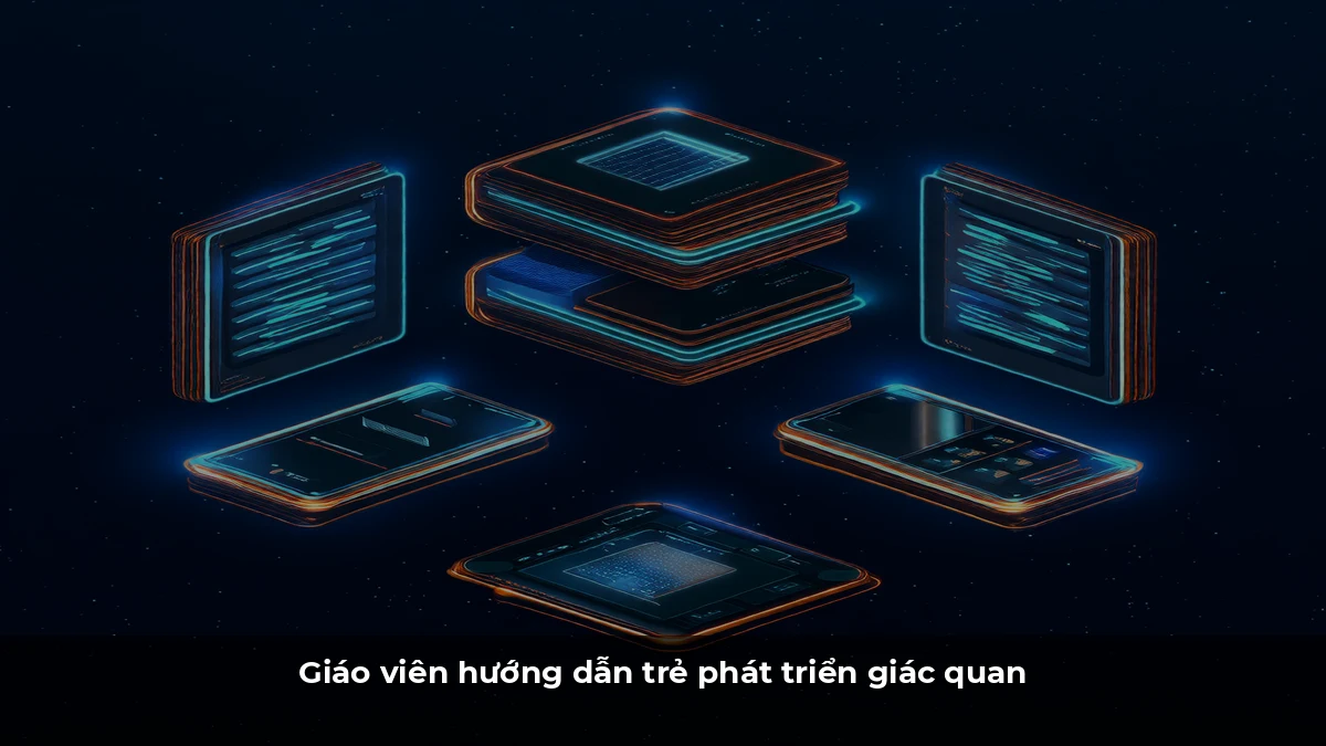 Giáo viên hướng dẫn trẻ phát triển giác quan