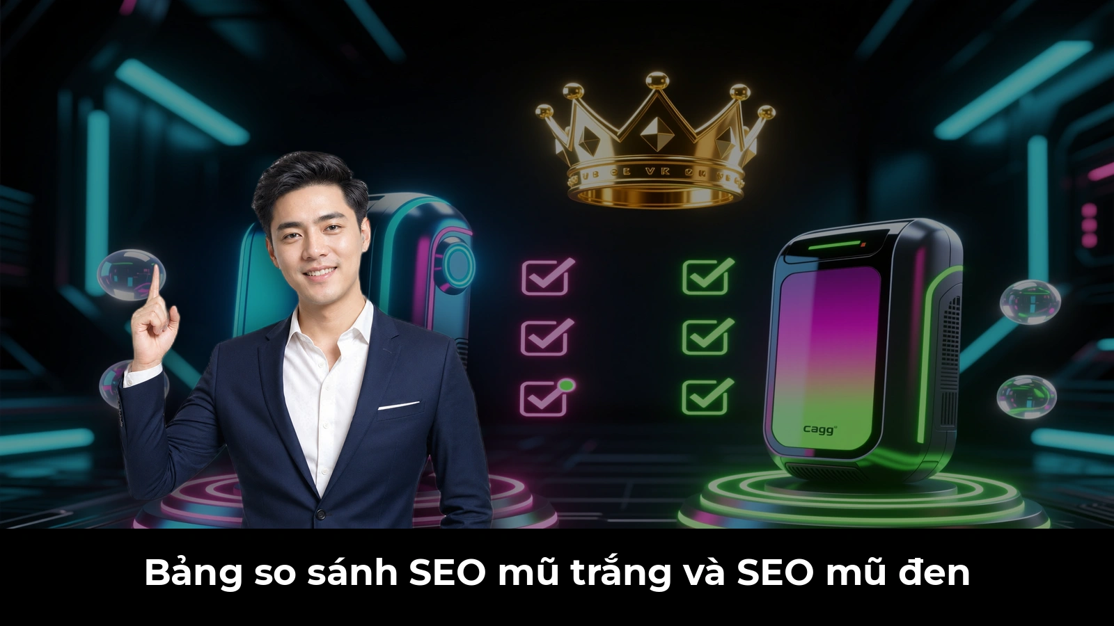 Bảng so sánh SEO mũ trắng và SEO mũ đen