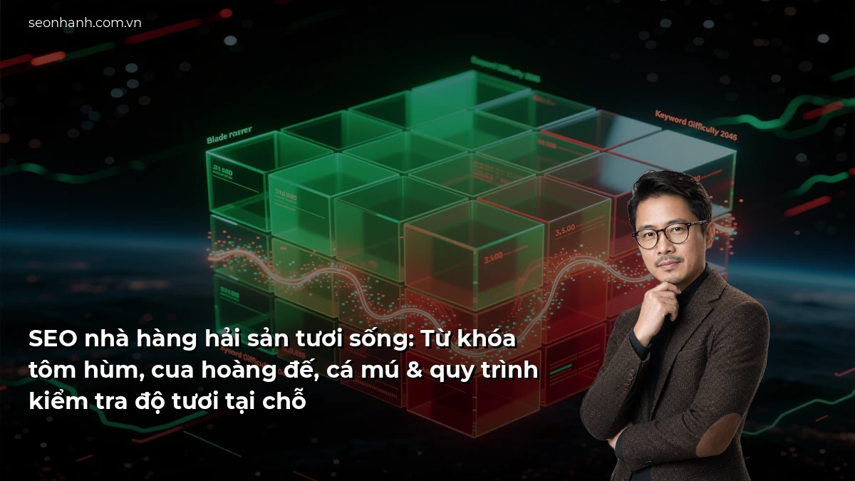 SEO nhà hàng hải sản tươi sống: Từ khóa tôm hùm, cua hoàng đế, cá mú & quy trình kiểm tra độ tươi tại chỗ