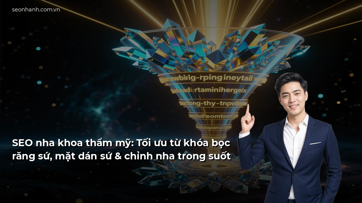 SEO nha khoa thẩm mỹ: Tối ưu từ khóa bọc răng sứ, mặt dán sứ & chỉnh nha trong suốt