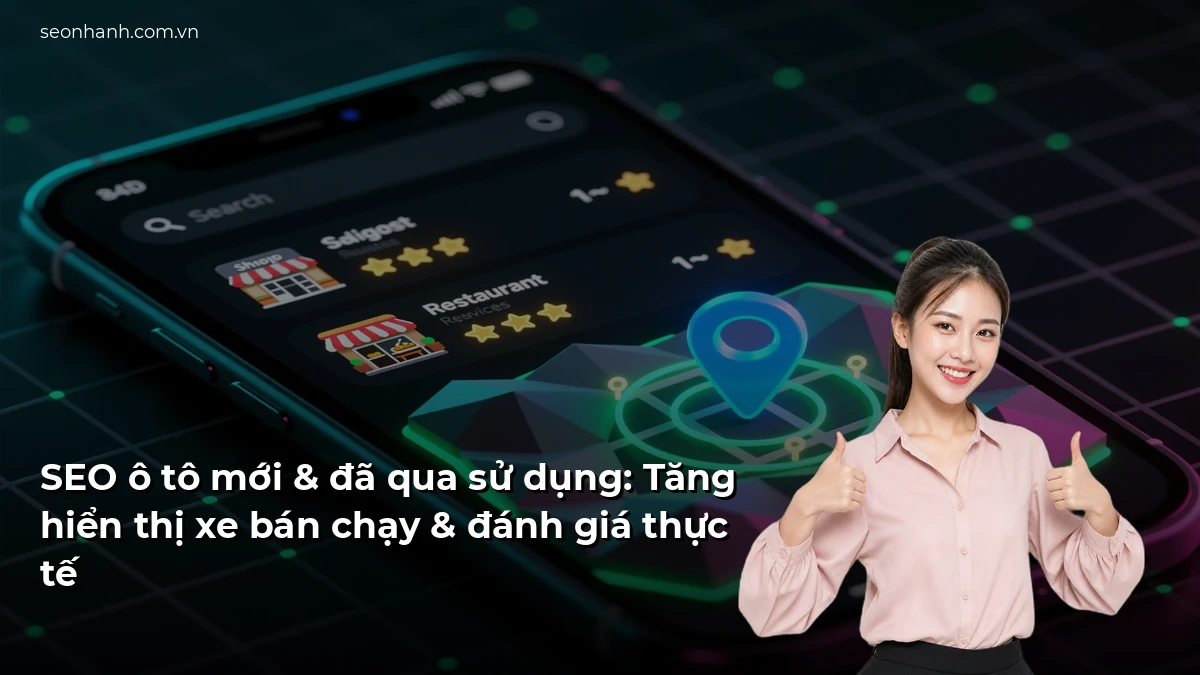 SEO ô tô mới & đã qua sử dụng: Tăng hiển thị xe bán chạy & đánh giá thực tế