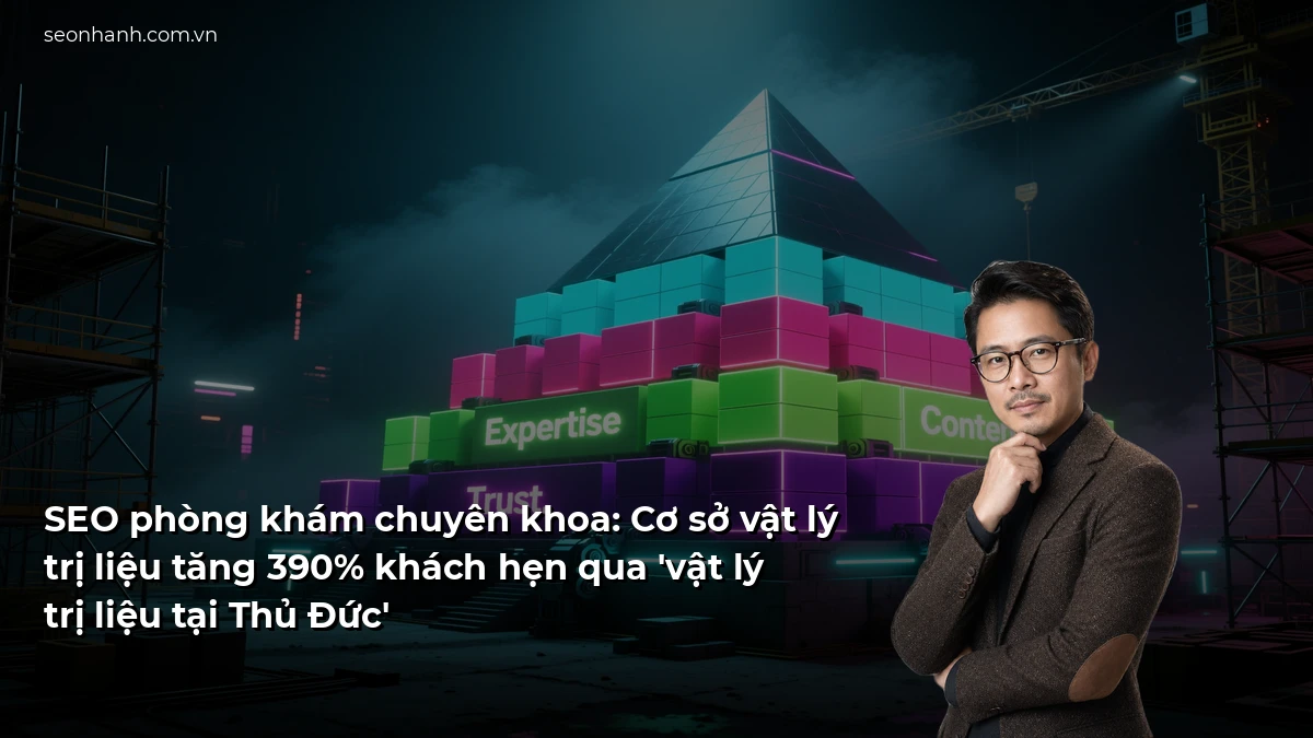 SEO phòng khám chuyên khoa: Cơ sở vật lý trị liệu tăng 390% khách hẹn qua 'vật lý trị liệu tại Thủ Đức'