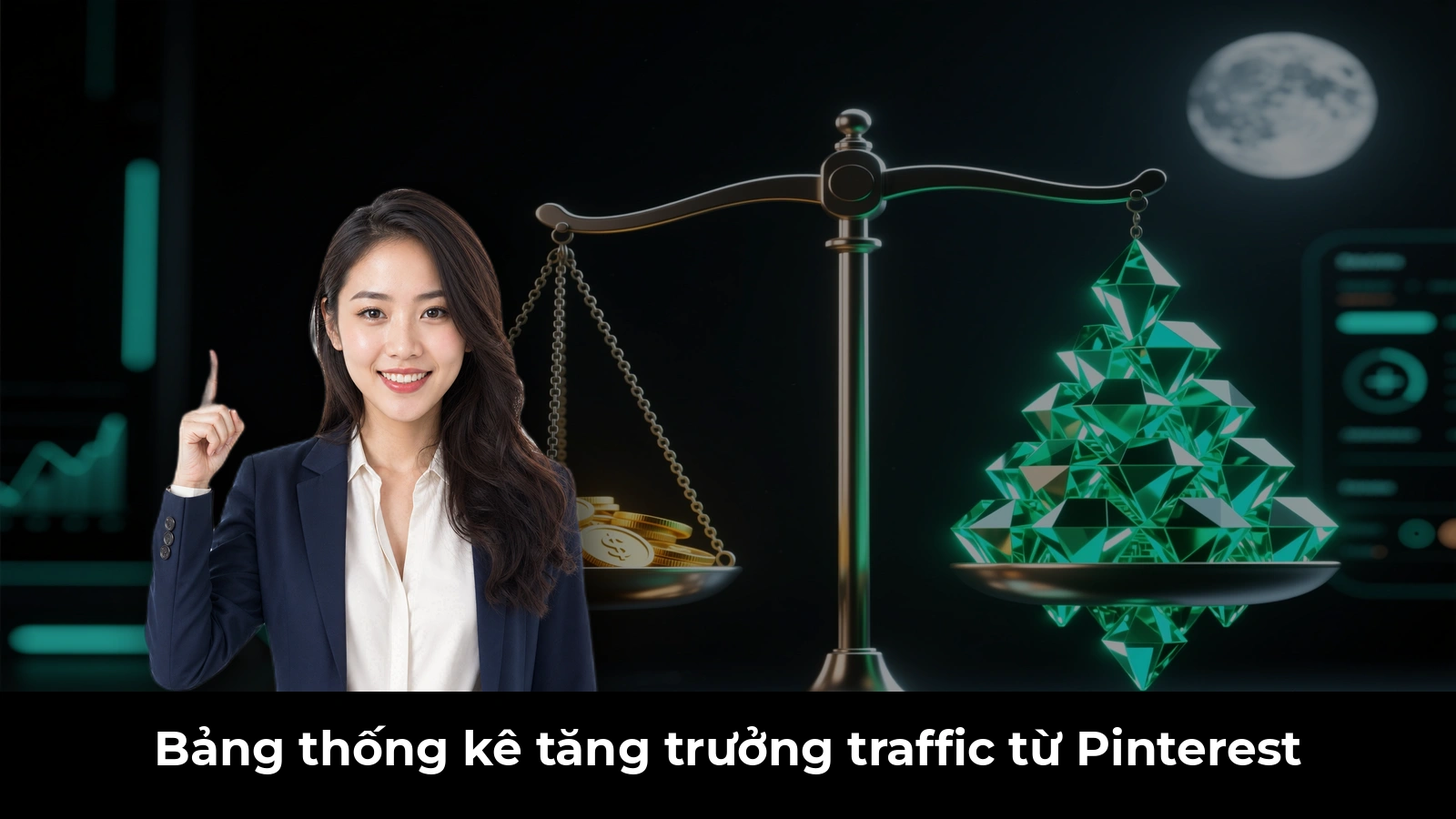 Bảng thống kê tăng trưởng traffic từ Pinterest