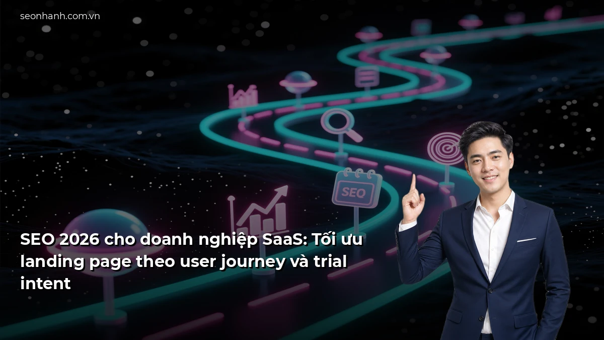 SEO 2026 cho doanh nghiệp SaaS: Tối ưu landing page theo user journey và trial intent