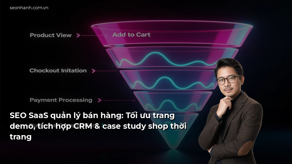 SEO SaaS quản lý bán hàng: Tối ưu trang demo, tích hợp CRM & case study shop thời trang
