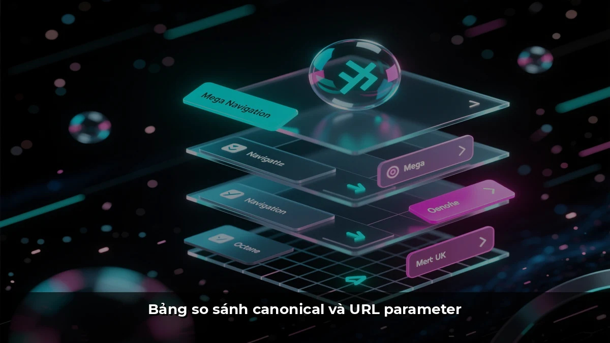 Bảng so sánh canonical và URL parameter